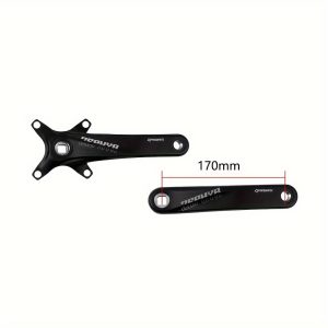 Mountain Bike 170mm Square Crankset With 104 BCD 32/34/36/38T ChainRing, Aluminum Alloy MTB Crank Narrow Wide CNC Round Chainring Bolts Fit For Mountain Bike, Road Bike Crank