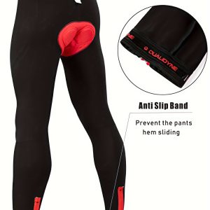 Men's Cycling Bike Fleece Lined Pants 4D Padded Road Bicycle Tights Outdoor Biking Leggings.