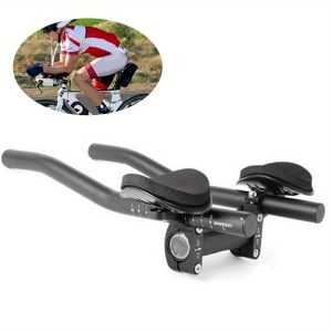 EVHOOE Bicycle Aero Bars, Adjustable Tri Bars For Bicycle Hand Rest TT Handlebar For Triathlon Time Bicycle Cycling Aerobars Suitable For Mountain Bike And Road Bike