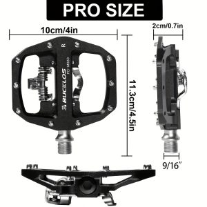 BUCKLOS Bike Fit SPD System Clipless Pedal, Bicycle Self-locking Pedals, Dual Function Mountain Bike Spin Pedals