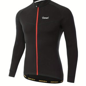 Breathable Moisture Wicking Men's Long Sleeve Cycling Jersey for Mountain and Road Biking